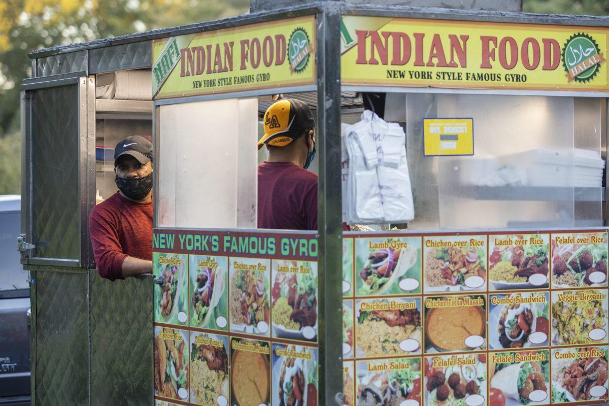 Nafi Food Express served Indian  at Taste of the World. PHOTO: MITCHELL SHIELDS ’22/THE HAWK 