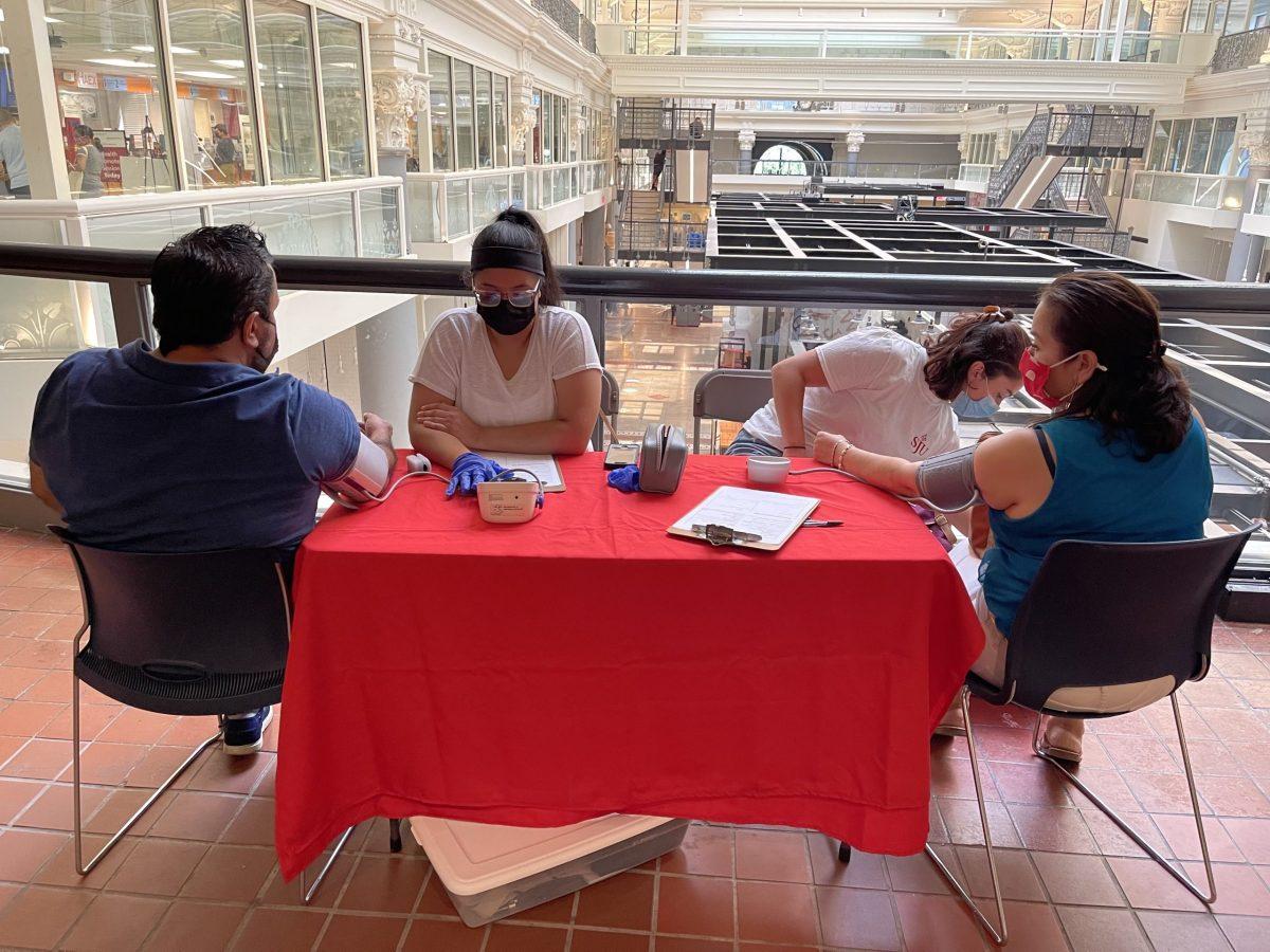 The Health Promoters at work at the Mexican Consulate in Philadelphia on August 15.
PHOTO: COURTESY OF HUMBERTO CRUZ-GUADARRAMA