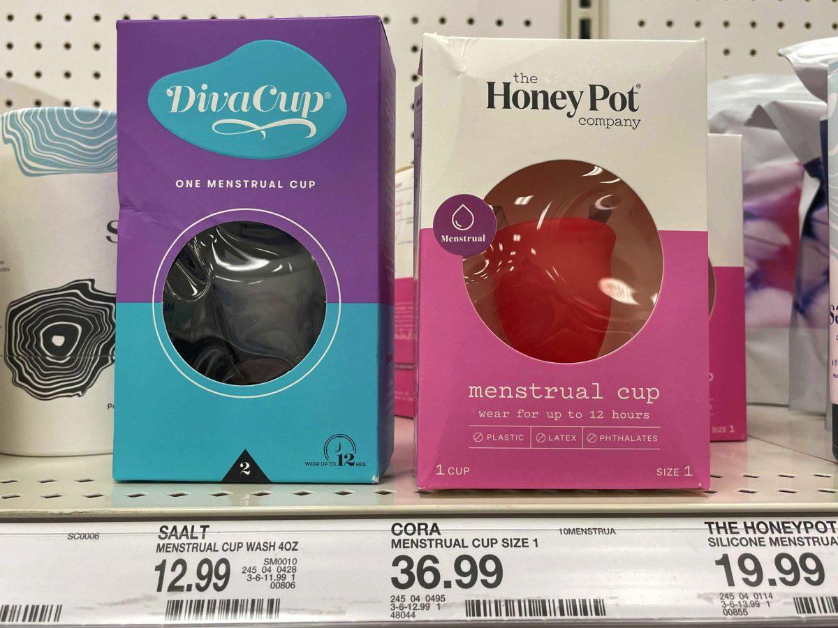 Menstrual Cups can be bought at Target in the period product section
PHOTO: ALLISON KITE ’22/THE HAWK