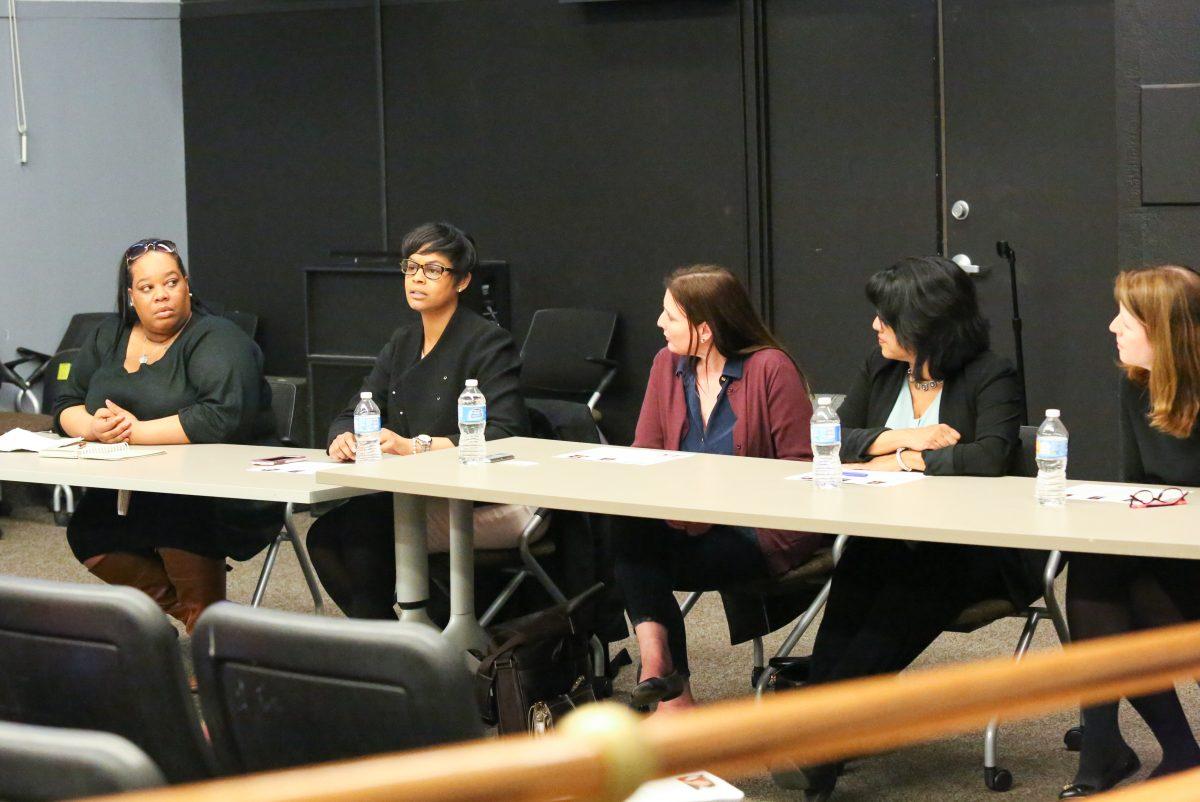 Women on the panel discuss public service and impacts on the community (Photo by Luke Malanga 20).