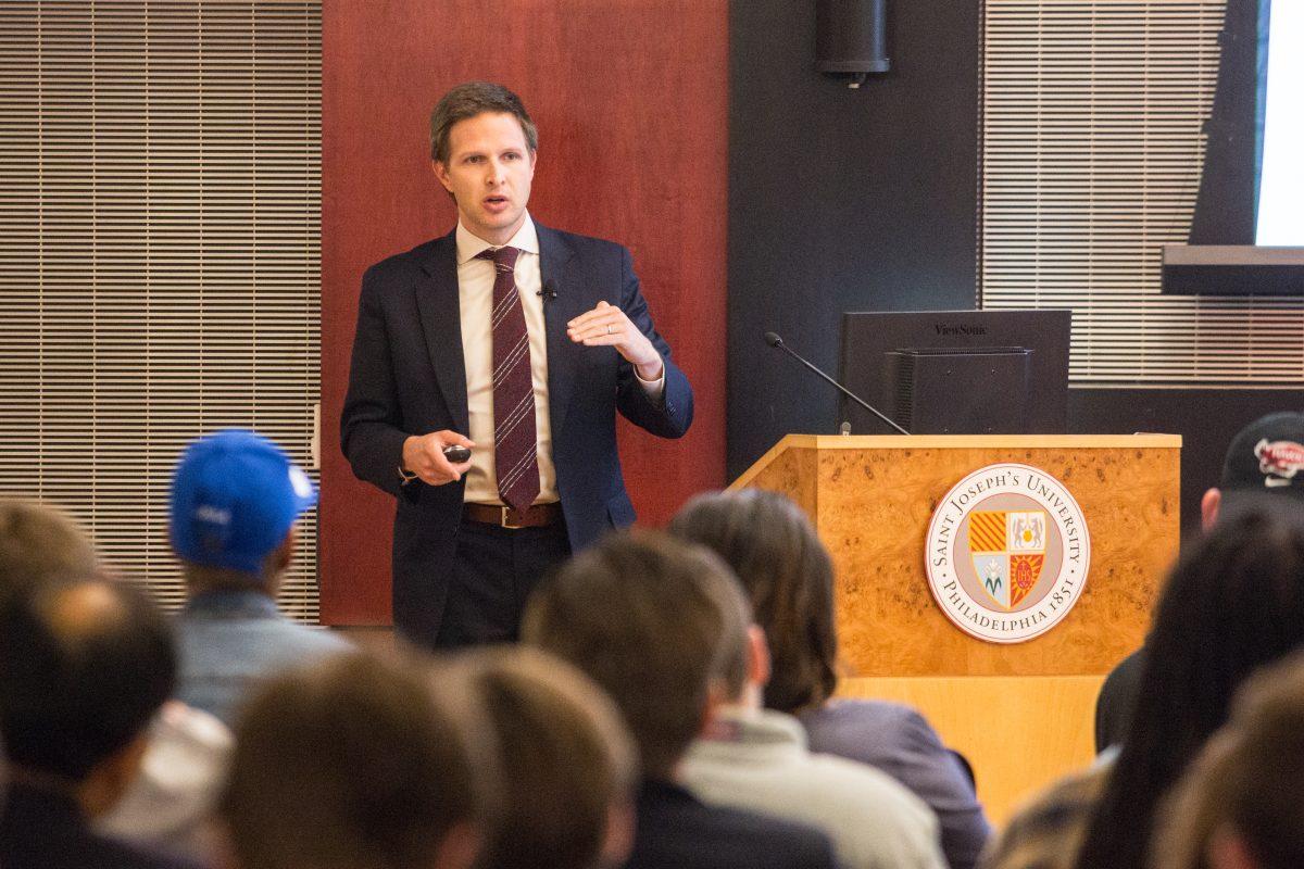 Jonathan Brown, Ph.D., discusses why Islam is not a violent religion (Photo by Luke Malanga 20).