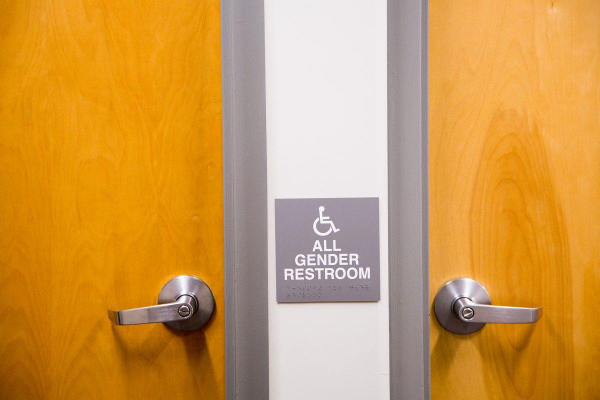 Two all gender restrooms located in the Office of Inclusion and Diversity in Campion (Photo by Luke Malanga ’20).