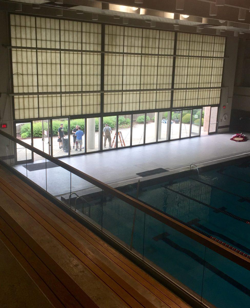 A scene from Creed II was shot in the Maguire pool in Hagan Arena (Photo by Charlie Concannon 19).