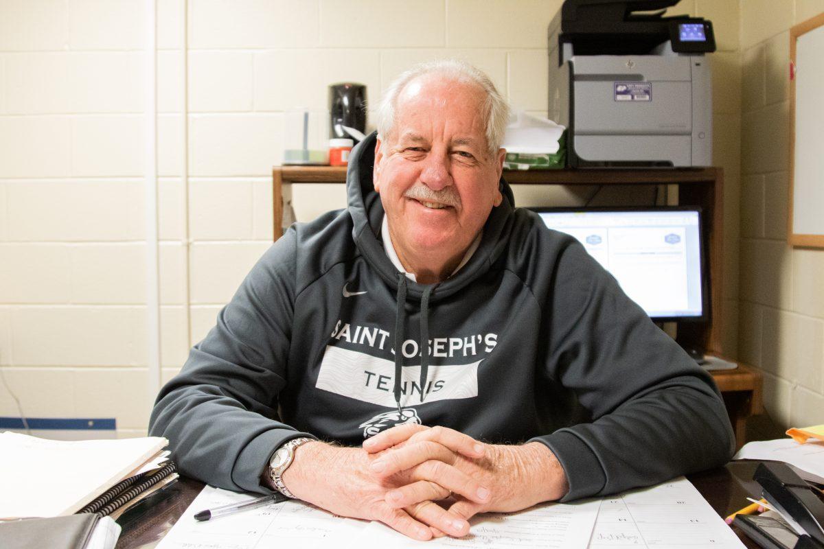 Ian Crookenden in his office in O'Pake Recreation Center. PHOTO: MITCHELL SHIELDS ’22/THE HAWK