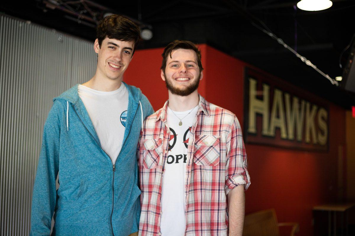 Founders Chris Kenkelen ’20 and Ryan McDonnell ’20 PHOTO: MITCHELL SHIELDS ’22/THE HAWK