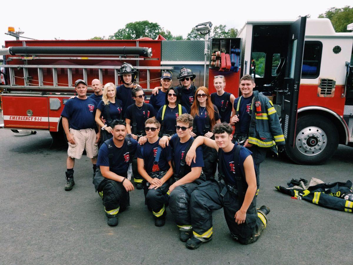 Starr McKenna ’21, middle right, is one of few women in the Freehold Township Independent Fire Company No.16-1. PHOTOS: Courtesy of Starr McKenna ’21