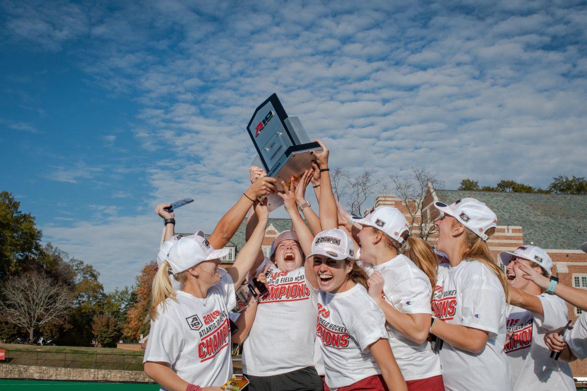 The field hockey team secured their third consecutive A-10 championship title and fourth consecutive regular season title. PHOTO: Brian McWalters/Atlantic 10