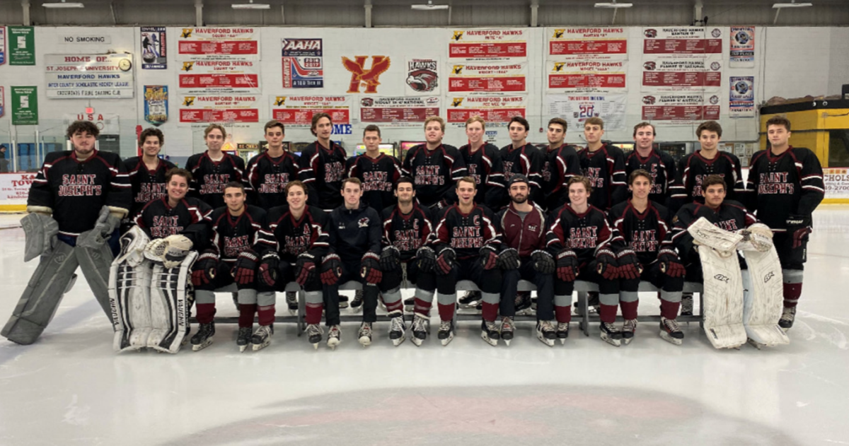 The St. Joes Club Ice Hockey team is currently 5-3 in their division. PHOTO COURTESY OF GRIFFIN PIERCE