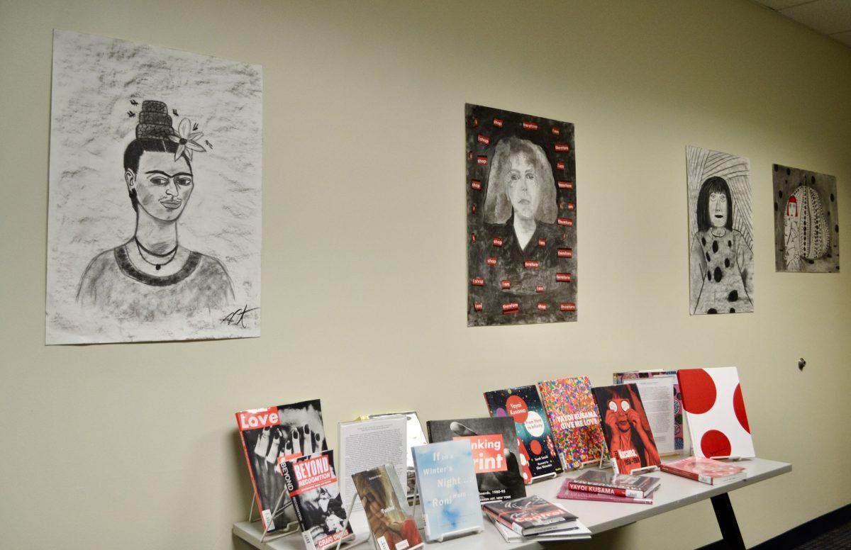 The exhibit will be in the Francais A. Drexel Library for the remainder of the semester. PHOTO: Leslie Quan ’22