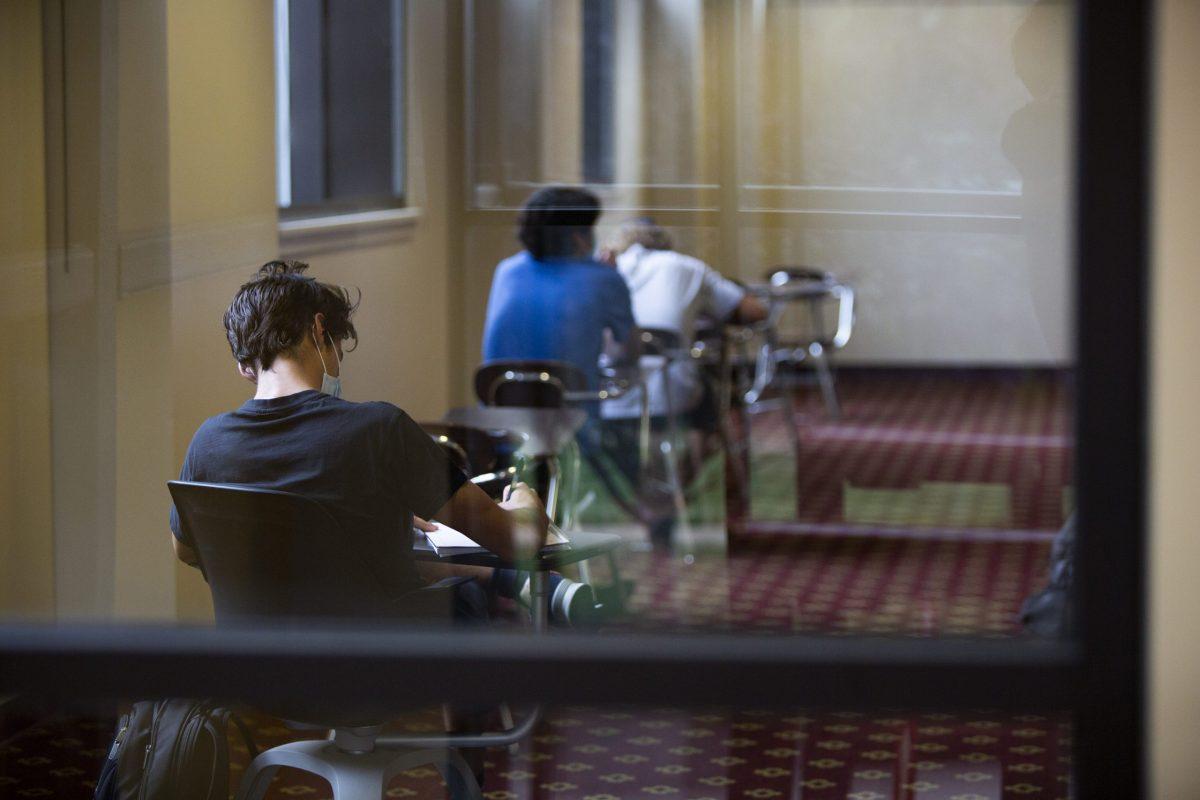 Students study and take classes in Campion Student Center. PHOTO: MITCHELL SHIELDS 22/THE HAWK