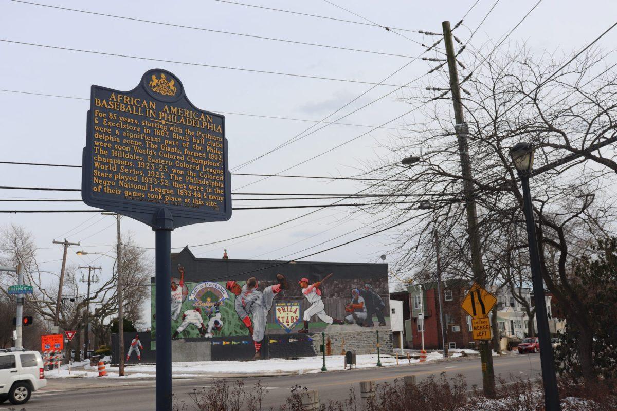 At 44th Street and Parkside Avenue sits the Philadelphia Stars Negro League Memorial Park. PHOTO: RYAN MULLIGAN ’21/THE HAWK