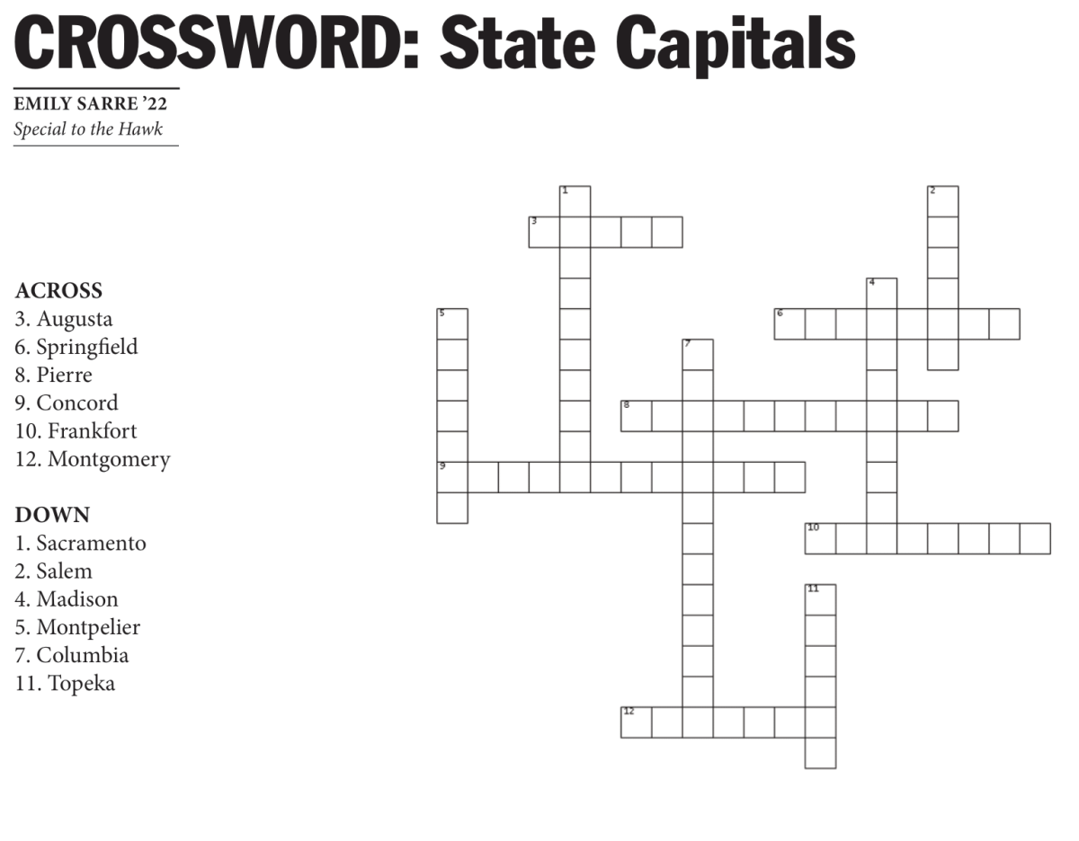 CROSSWORD: State Capitals
