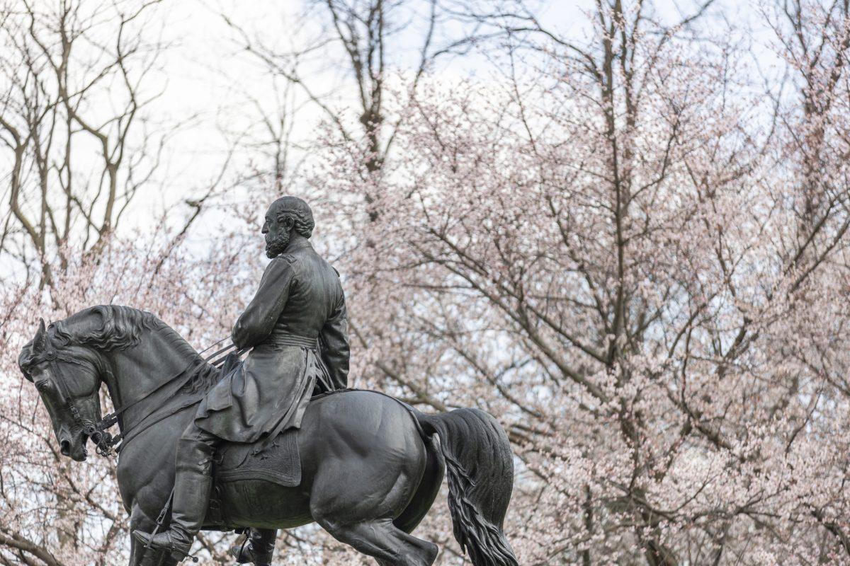 Gen. George C. Meade and his horse Old Baldy also have a statue in his dedication in Fairmount Park. PHOTO: MITCHELL SHIELDS ’22/THE HAWK