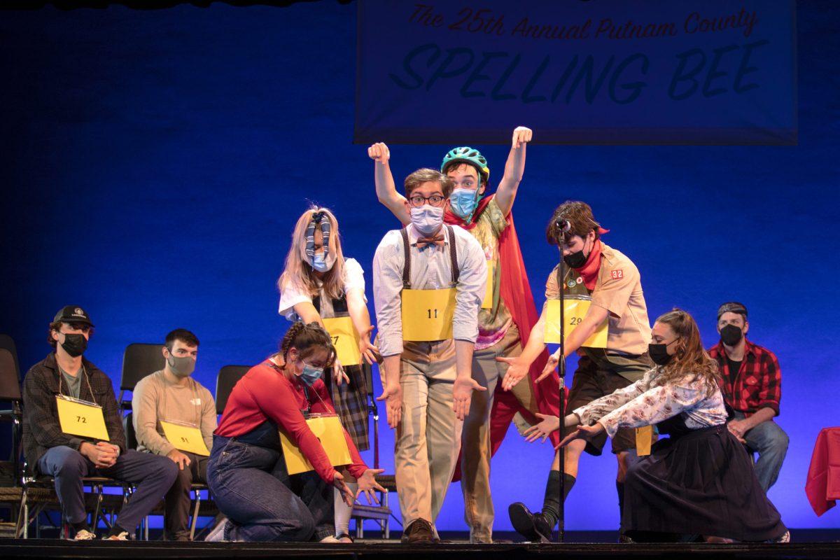 Cast members perform during a April 20 dress rehearsal. PHOTO: KELLY SHANNON '24/THE HAWK  
