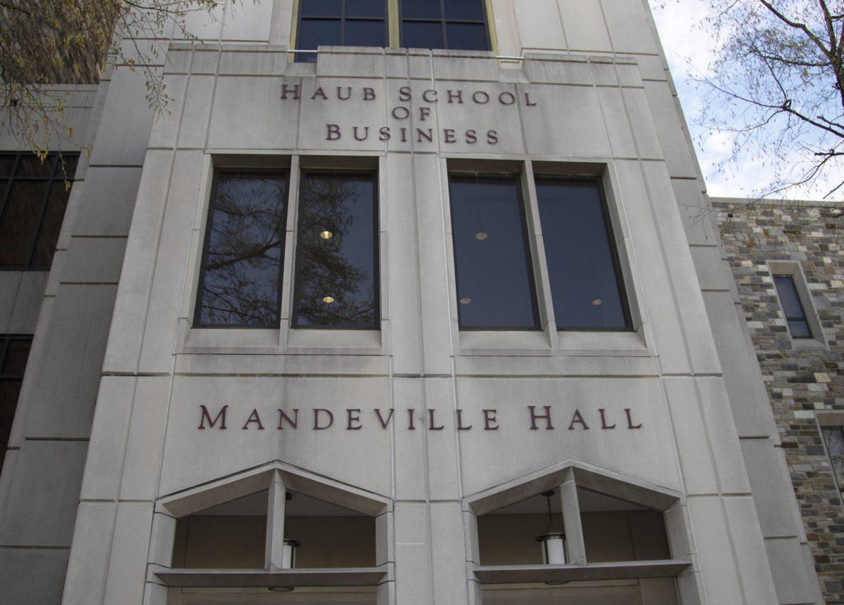 Mandeville Hall, home of the Haub School of Business.
PHOTO: KELLY SHANNON ’24/THE HAWK.
