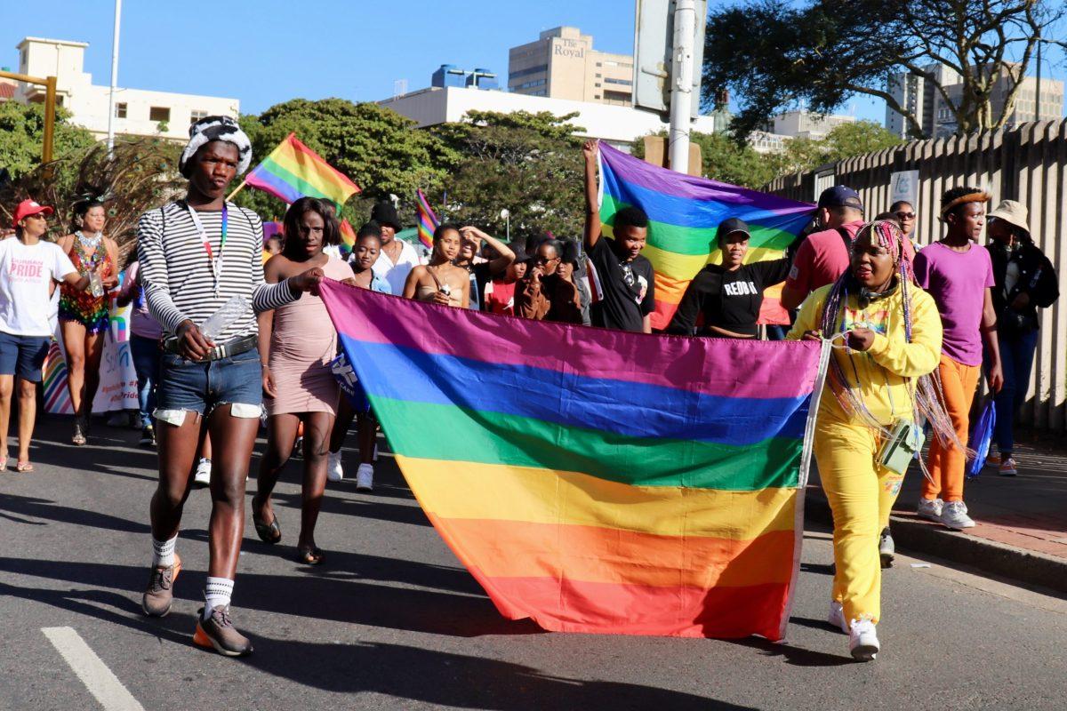 About 300 people participated in the 10th Annual Durban Pride Parade on June 25, which had not taken place for two years because of the covid-19 pandemic. PHOTO: LESLIE QUAN '22/THE HAWK
