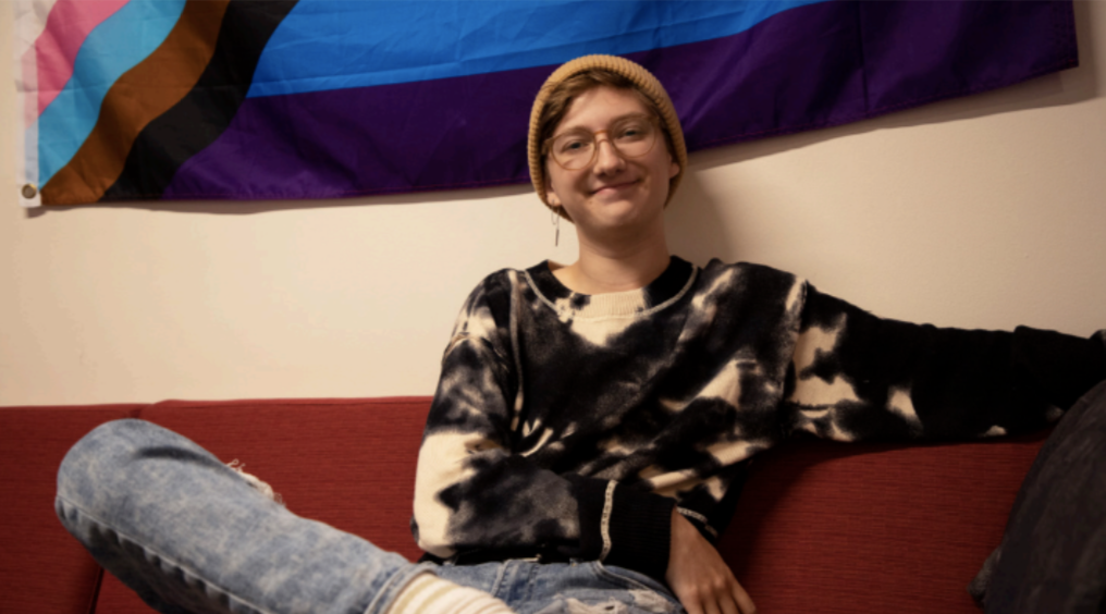 Alex Given ’24. SJU Pride President PHOTO: KELLY SHANNON ’24/THE HAWK
