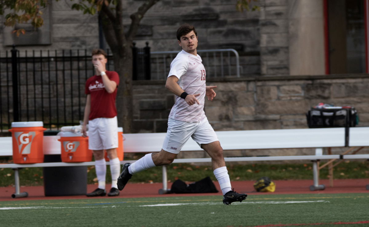 Ariel Hadar had an assist on one of the goals in the Hawks 3-0 win against St. Bonaventure on Oct. 22. PHOTO:KELLY SHANNON ’24/THE HAWK
