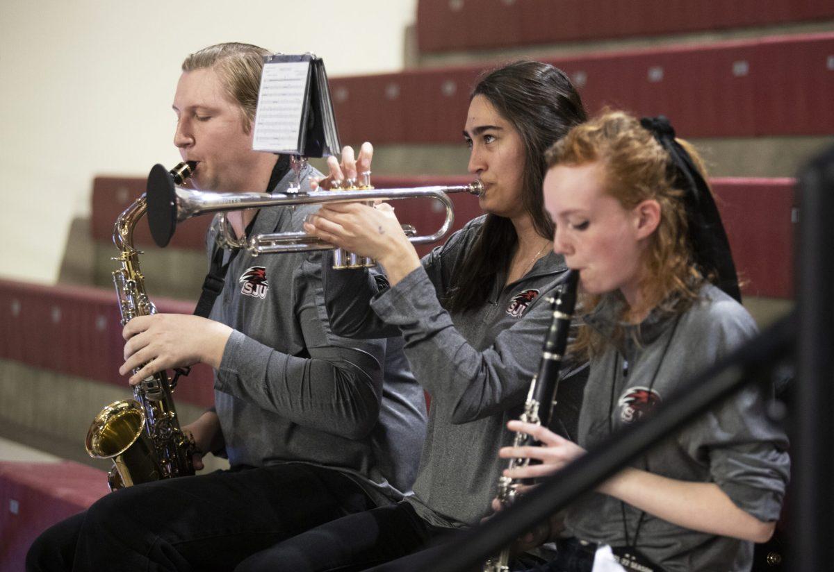 Pep band performs at a men s basketball game
PHOTO: KELLY SHANNON ’24/THE HAWK