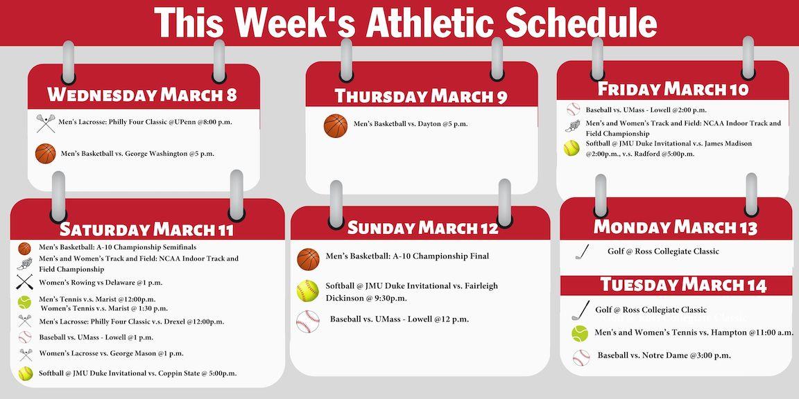 Athletic Schedule: Mar. 8