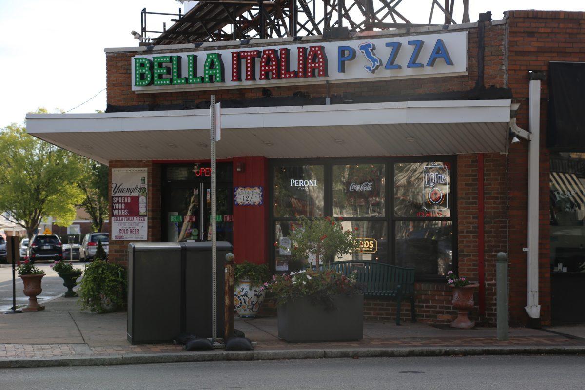 The exterior of Bella Italia Pizza, located at 12 E. Lancaster Ave. in Ardmore,
Pa. PHOTO: MADELINE WILLIAMS ’26/THE HAWK