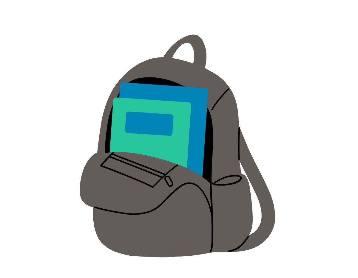 illustration+of+a+grey+backpack