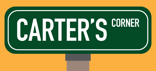 graphic of street sign reading "carter's corner"