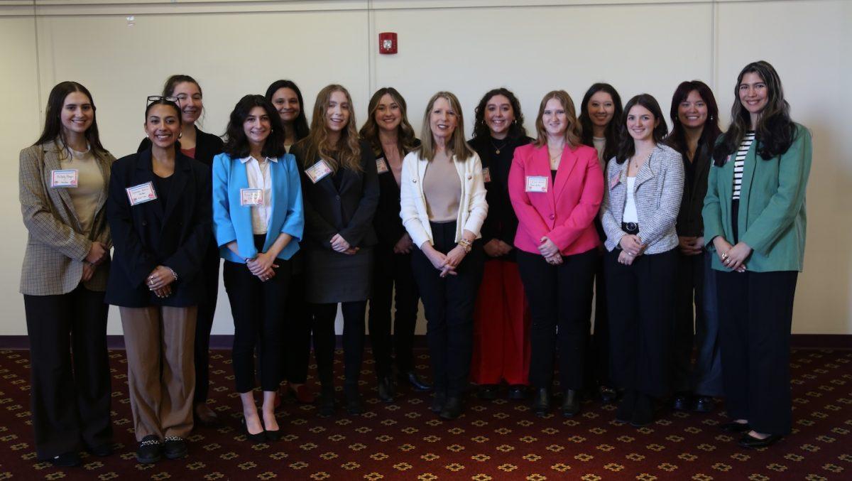Cheryl A. McConnell, Ph.D., poses with the WLI executive board at the WLI Professional Development
Day, March 16.
PHOTO: MADELINE WILLIAMS ’26/THE HAWK