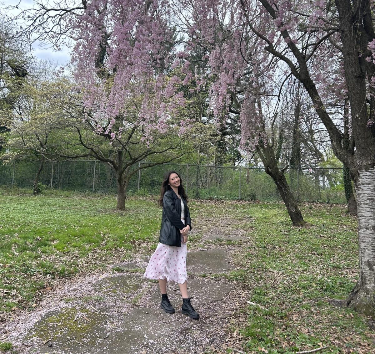 Hannah Pajtis ’26 poses with cherry blossom trees at the 2024 Subaru Cherry Blossom Festival in West
Fairmount Park, April 13. PHOTOS: OLIVIA FISHER ’26