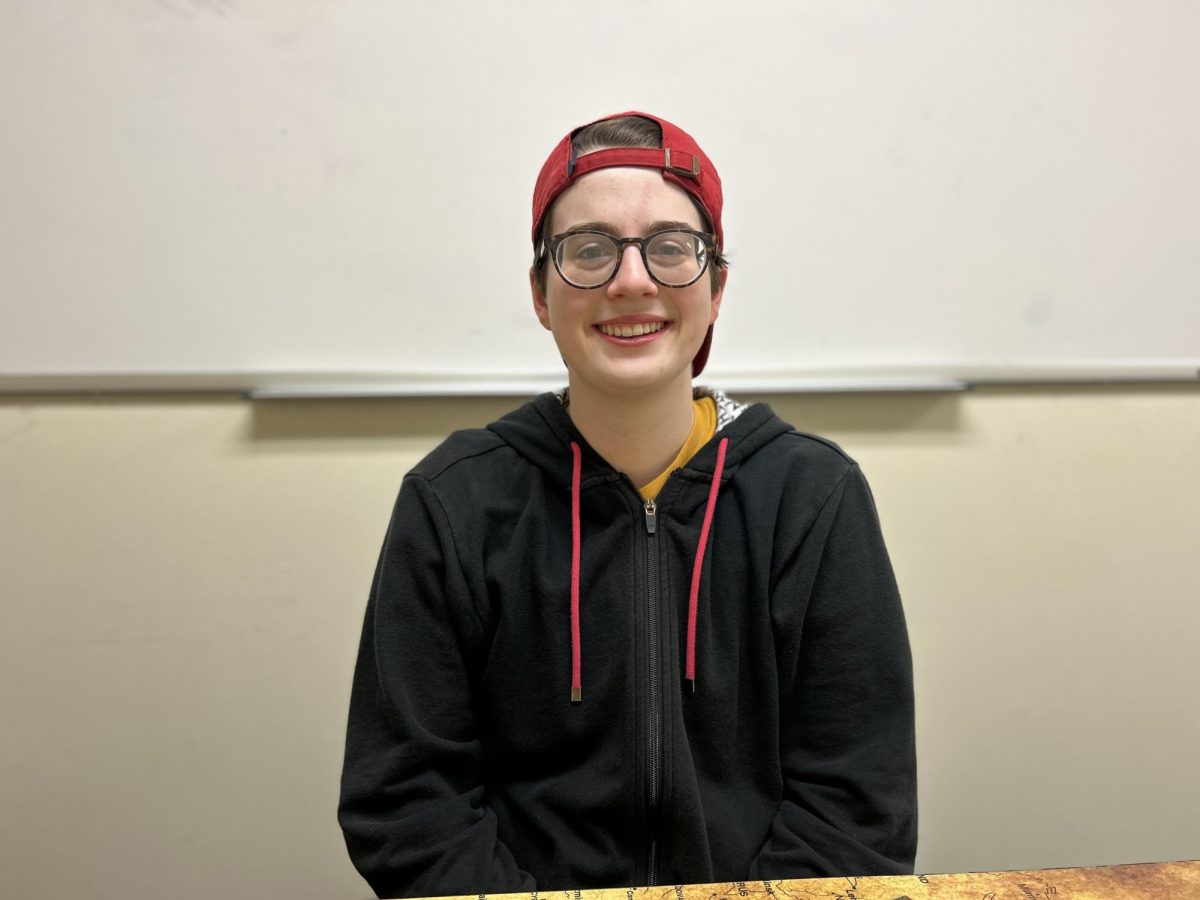 Louie Collins ’25 is living in gender-inclusive housing for a third year in a row at St. Joe’s. PHOTO: ALLIE MILLER ’24/THE HAWK