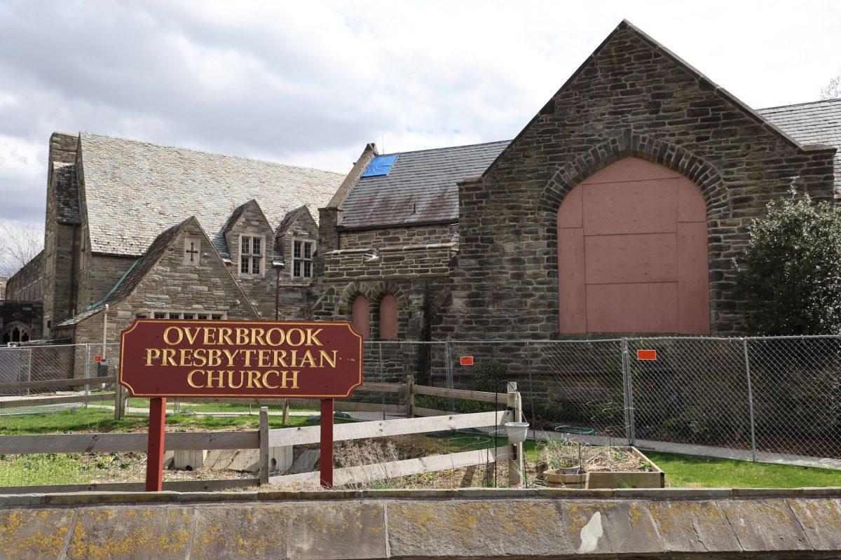 The+entrance+to+Overbrook+Presbyterian+Church+with+boarded+up+windows