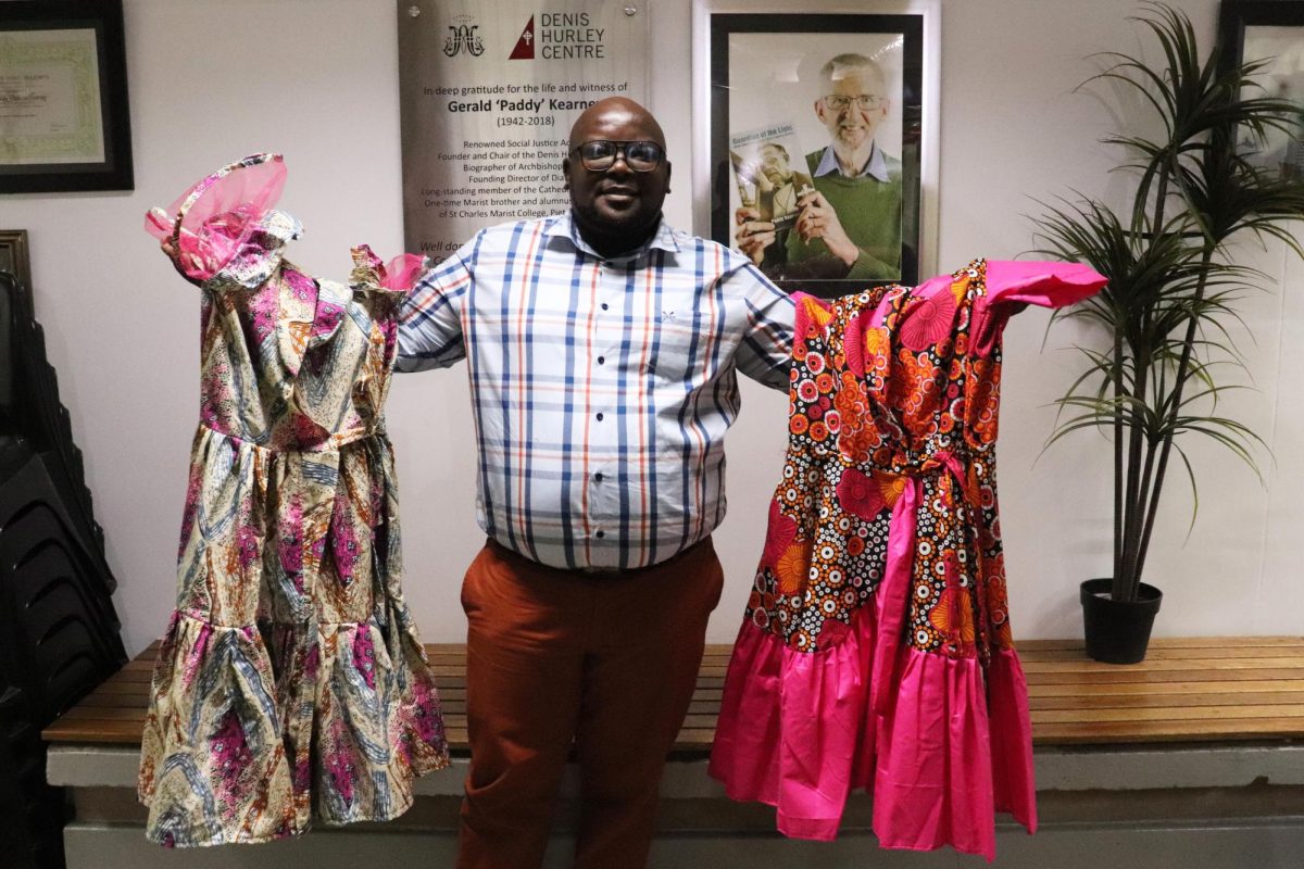 Chacko Shabalala operates a clothing business using business management and sewing skills he acquired during his time at the Napier Centre, a residential after-care facility. PHOTO: HANNAH PAJTIS 26/THE HAWK