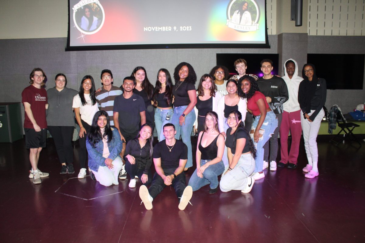 Students attend International Society’s Bachata Night, Nov. 9, 2023. 
PHOTO BY SPENCER FABE COURTESY OF SERENA LIAO ’25