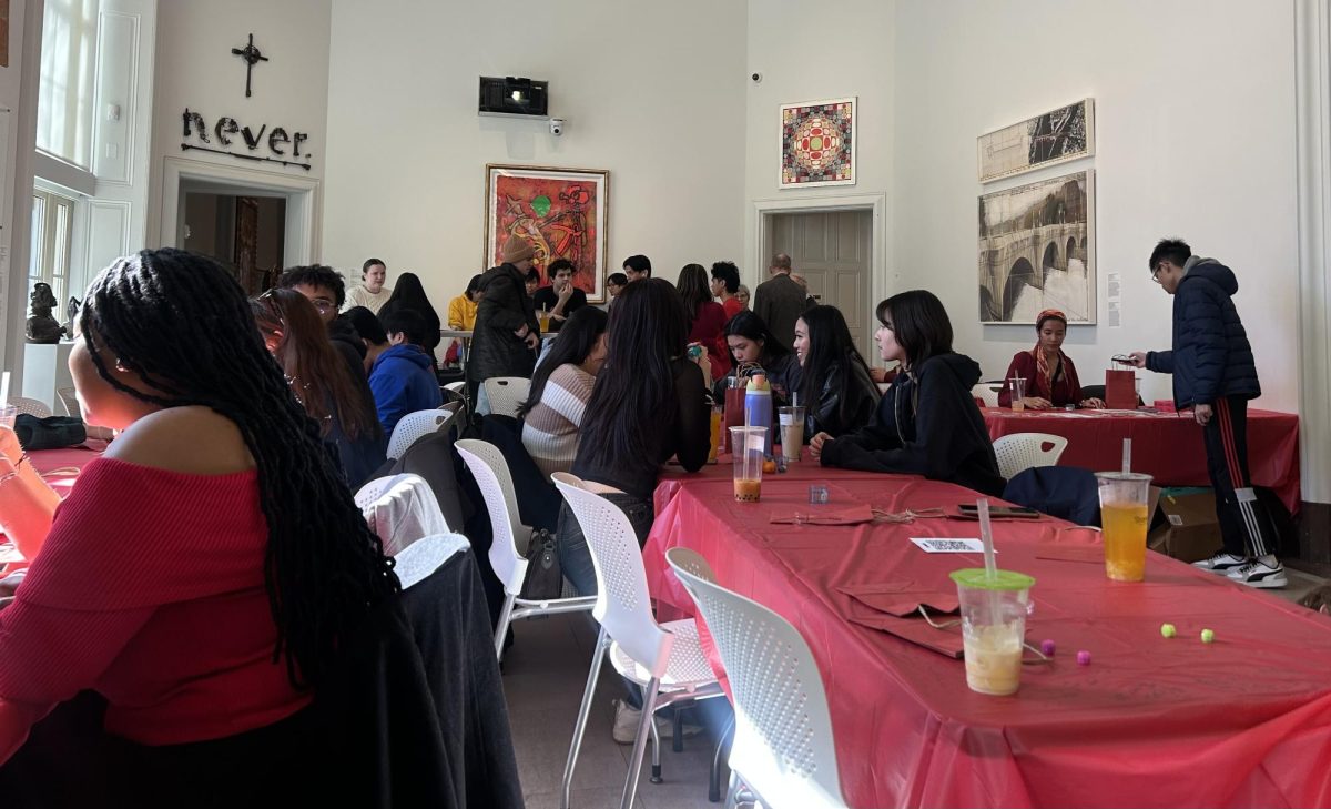 Attendees of the Asian Student Association’s Lunar New Year event in the Frances M. Maguire Art
Museum on St. Joe’s Hawk Hill campus, Feb. 1. PHOTO: BELLA PRIVITERA ’26/THE HAWK