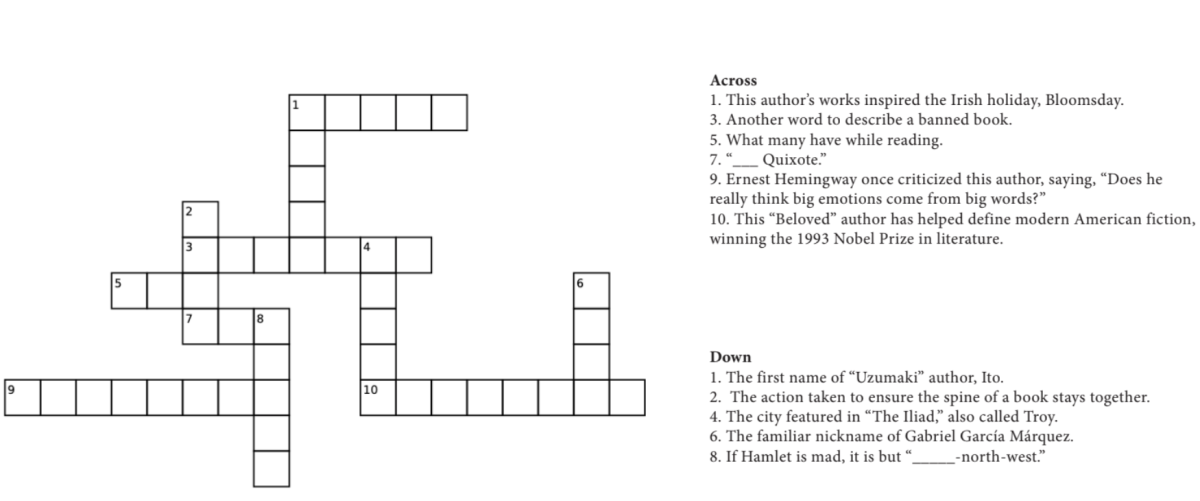 Crossword: Writers and works