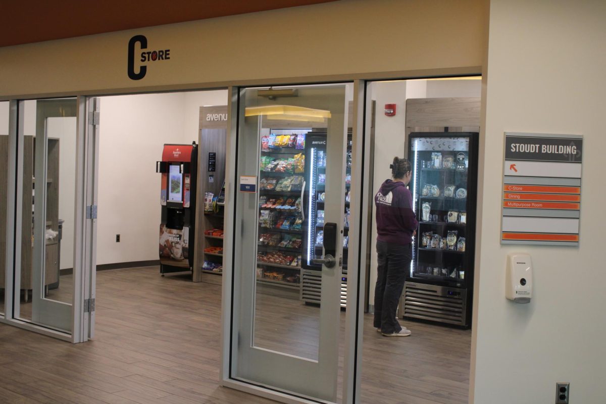 A student shops at the C-Store on the Lancaster campus, Oct. 24. PHOTOS: LUKE SANELLI ’26/THE HAWK