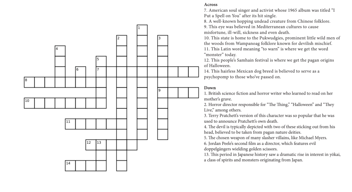 CROSSWORD: The spirit of Halloween