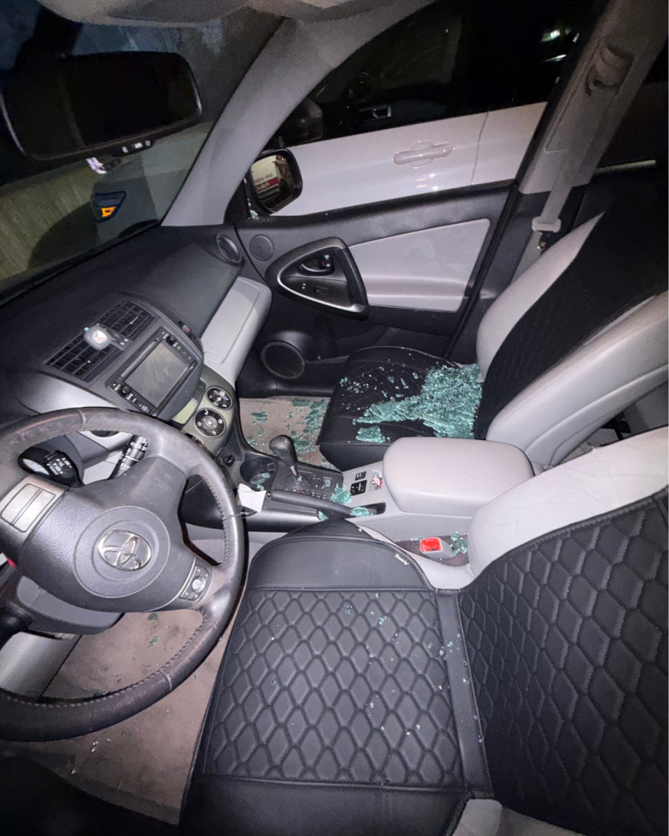 The interior of Bailey Foller-Moll's ’28  2012 Toyota RAV4 on the 3rd floor of Hawks’ Landing, Nov. 5. 
PHOTO COURTESY OF BAILEY FOLLER-MOLL ’28