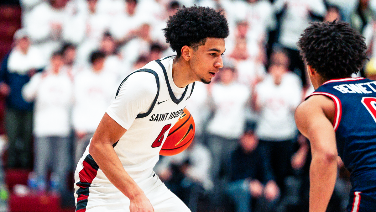 Senior guard Derek Simpson is averaging 13.1 points, 5.2 rebounds and 4.7 assists in the 2025-26 season.
PHOTO COURTESY OF SJU ATHLETICS